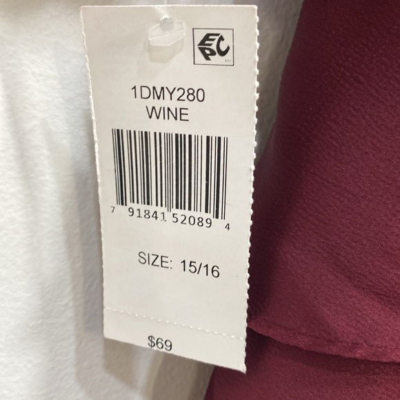 B. Darlin Mini Dress Tiered Long sleeve Size 15/16 - Picture 8 of 9